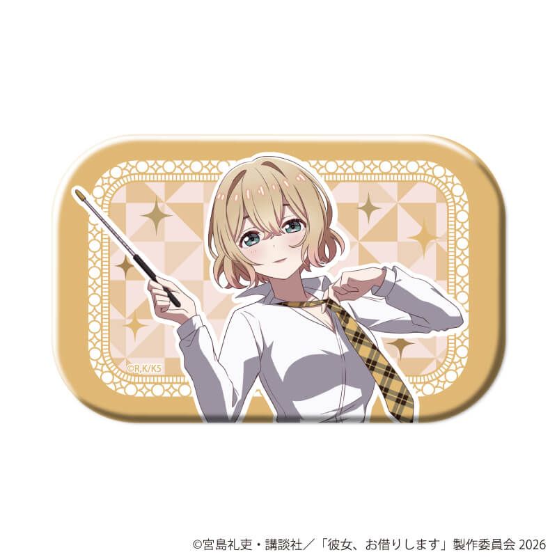 スクエア缶バッジ「TVアニメ『彼女、お借りします』」02/七海麻美セット ブラインド(9種)(公式&描き下ろしイラスト)