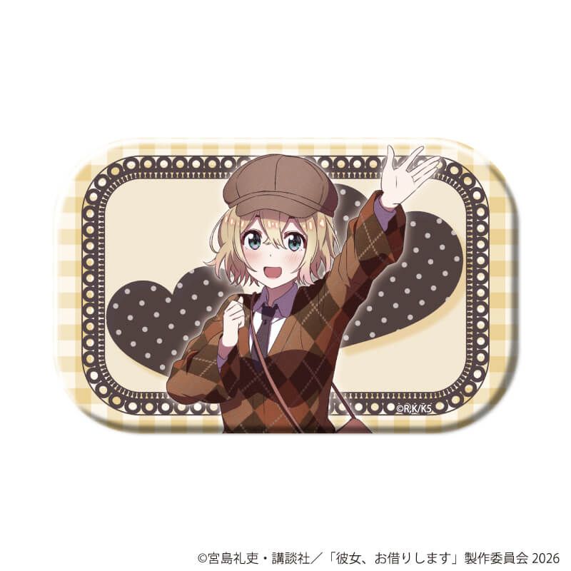 スクエア缶バッジ「TVアニメ『彼女、お借りします』」02/七海麻美セット ブラインド(9種)(公式&描き下ろしイラスト)