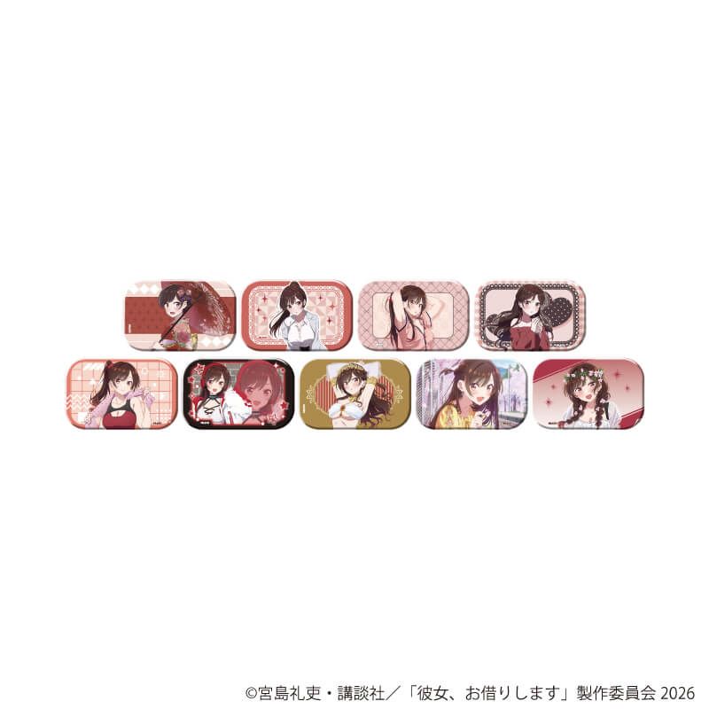 スクエア缶バッジ「TVアニメ『彼女、お借りします』」01/水原千鶴セット ブラインド(9種)(公式&描き下ろしイラスト)