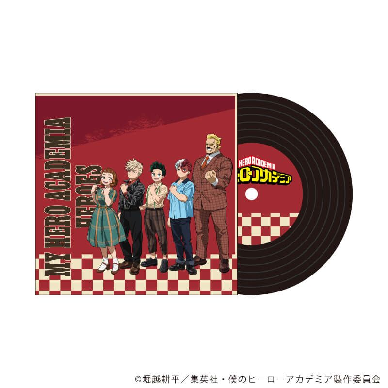 僕のヒーローアカデミア　トレーディングレコード風コースター　Vol.2　アメリカンレトロVer.　全5種　コンプリートセット
