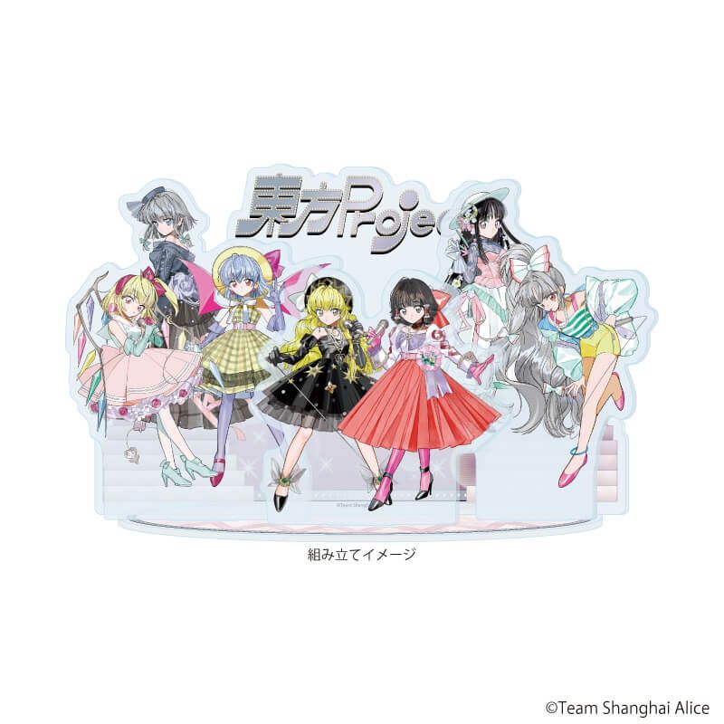 アクリルジオラマ「東方Project」09/集合デザイン レトロアイドルver