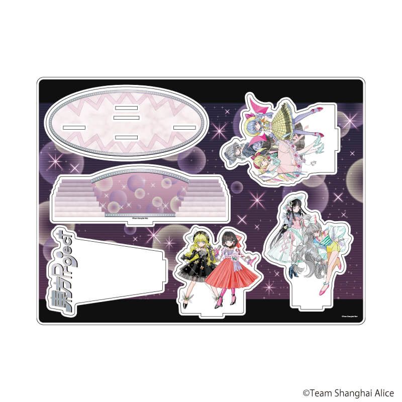 アクリルジオラマ「東方Project」09/集合デザイン レトロアイドルver
