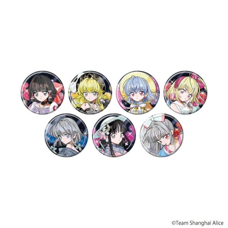 缶バッジ「東方Project」19/レトロアイドルver. コンプリートセット(全7種)(描き起こしイラスト)