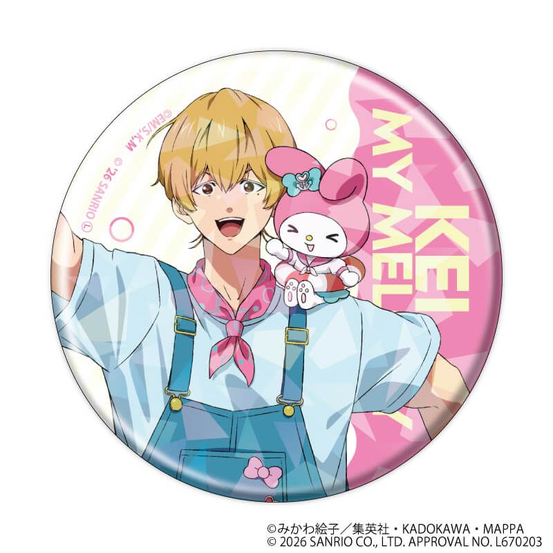 ホログラム缶バッジ「忘却バッテリー×サンリオキャラクターズ」01/コンプリートセット(全7種)(コラボイラスト)