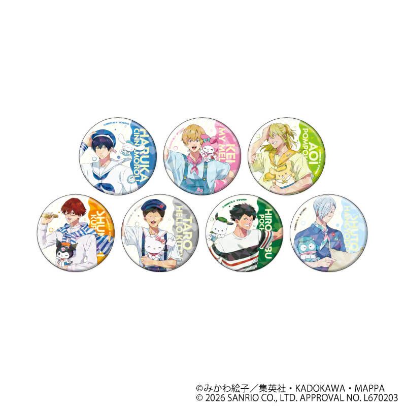 ホログラム缶バッジ「忘却バッテリー×サンリオキャラクターズ」01/ブラインド(7種)(コラボイラスト)