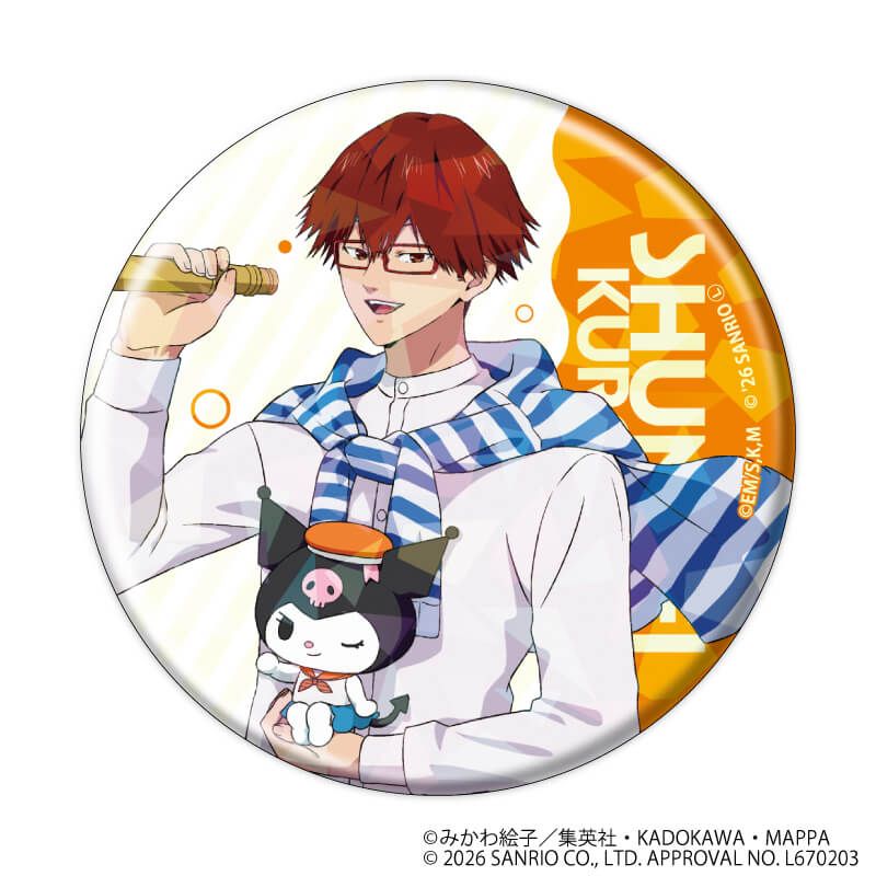 ホログラム缶バッジ「忘却バッテリー×サンリオキャラクターズ」01/ブラインド(7種)(コラボイラスト)