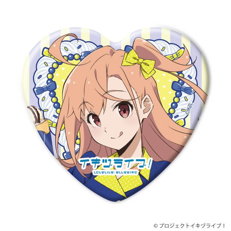 ハート型缶バッジ「イキヅライブ！ LOVELIVE! BLUEBIRD」01/クレープver. コンプリートセット(全10種)(描き下ろしイラスト)