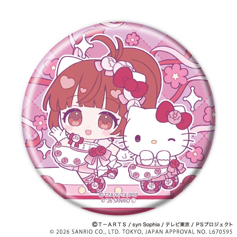 缶バッジ「プリティーシリーズ×サンリオキャラクターズ」03/BOX1 コンプリートセット(全6種) ミニキャラデザイン(コラボイラスト)