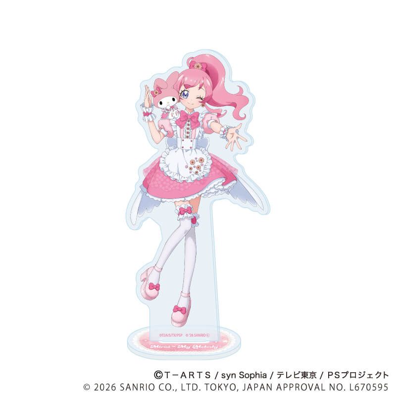 アクリルスタンド「プリティーシリーズ×サンリオキャラクターズ」11/桃山みらい×マイメロディ(コラボイラスト)