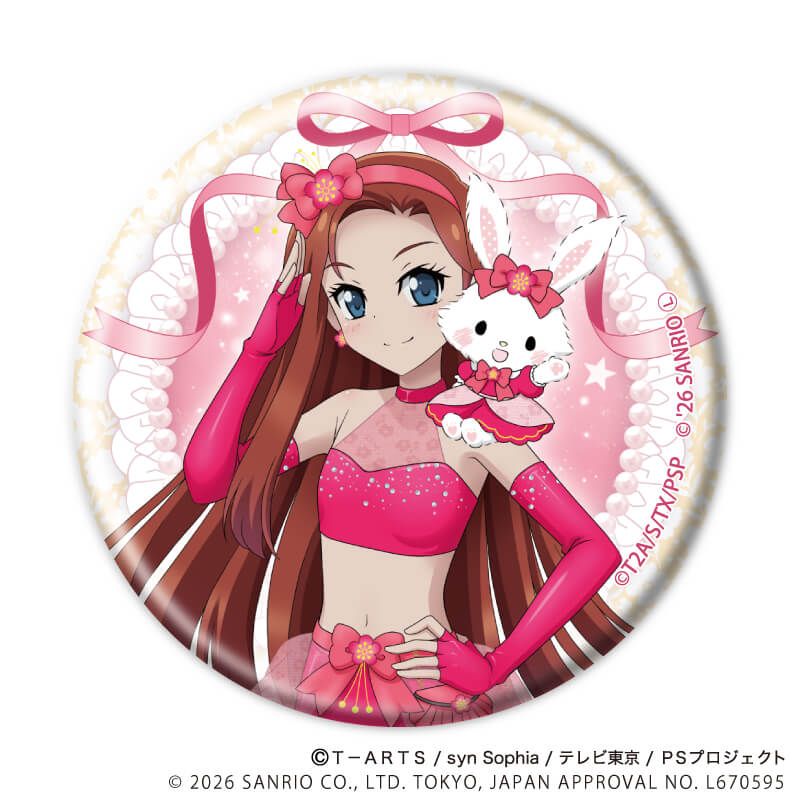 缶バッジ「プリティーシリーズ×サンリオキャラクターズ」01/BOX1 コンプリートセット(全6種) 等身デザイン(コラボイラスト)