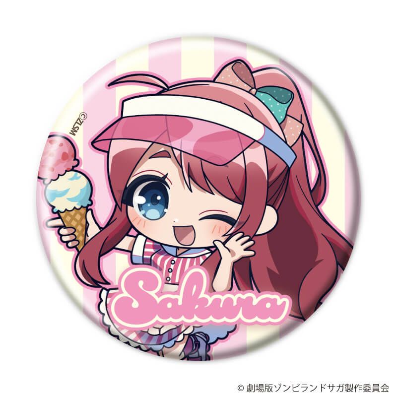 缶バッジ「劇場版『ゾンビランドサガ ゆめぎんがパラダイス』」02/コンプリートセット(全7種) アイス屋さんver.(ミニキャライラスト)
