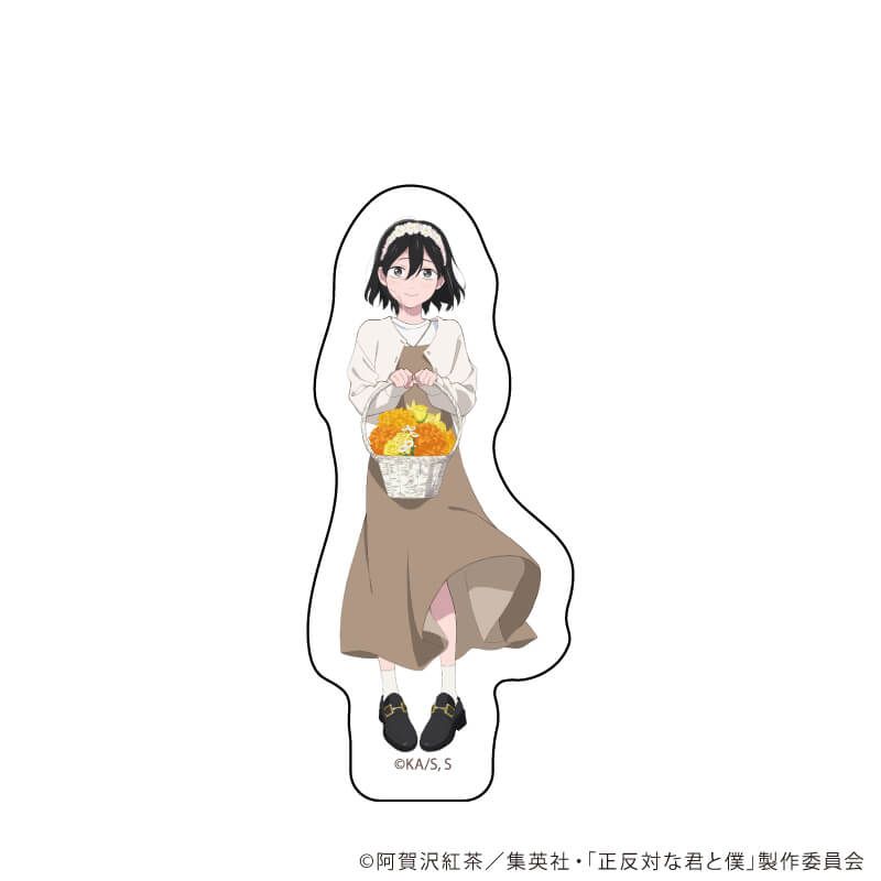 ダイカットスマホステッカー「TVアニメ『正反対な君と僕』」10/西 花ver.(描き下ろしイラスト)