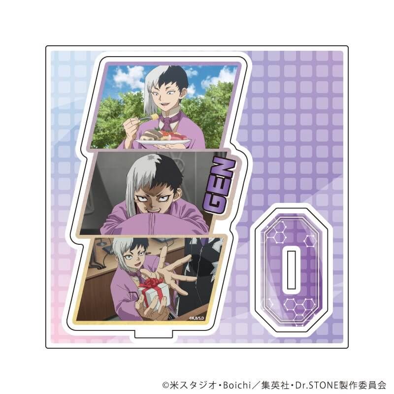 アクリルスタンドプレート「Dr.STONE」40/あさぎりゲン(場面写イラスト)