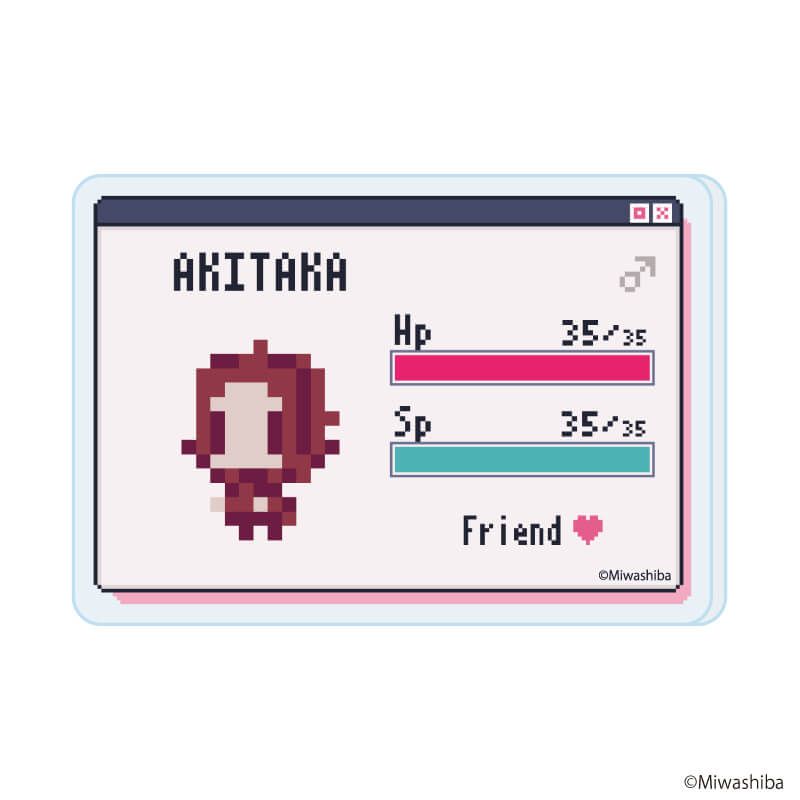 アクリルプレートバッジ「1bitHeart」01/ブラインド(9種)(公式イラスト)
