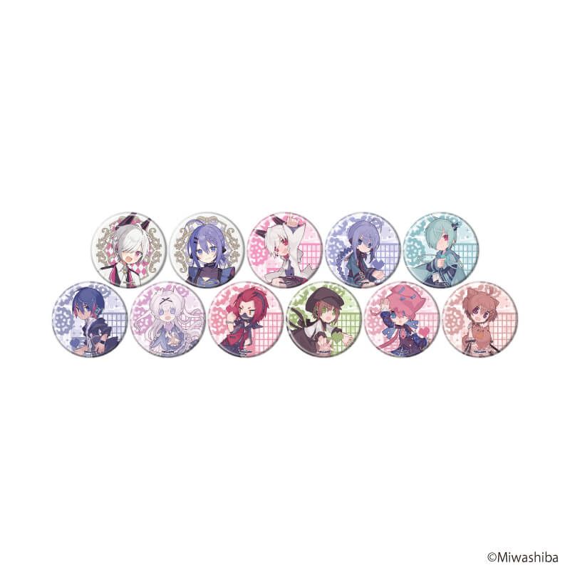 缶バッジ「1bitHeart」01/パーティードレスver. ブラインド(11種)(公式&描き下ろしイラスト)