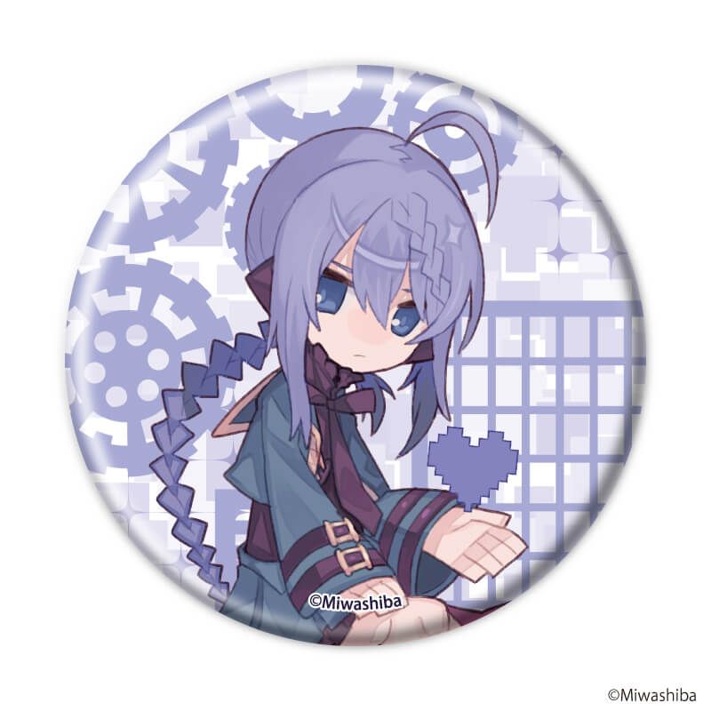 缶バッジ「1bitHeart」01/パーティードレスver. ブラインド(11種)(公式&描き下ろしイラスト)