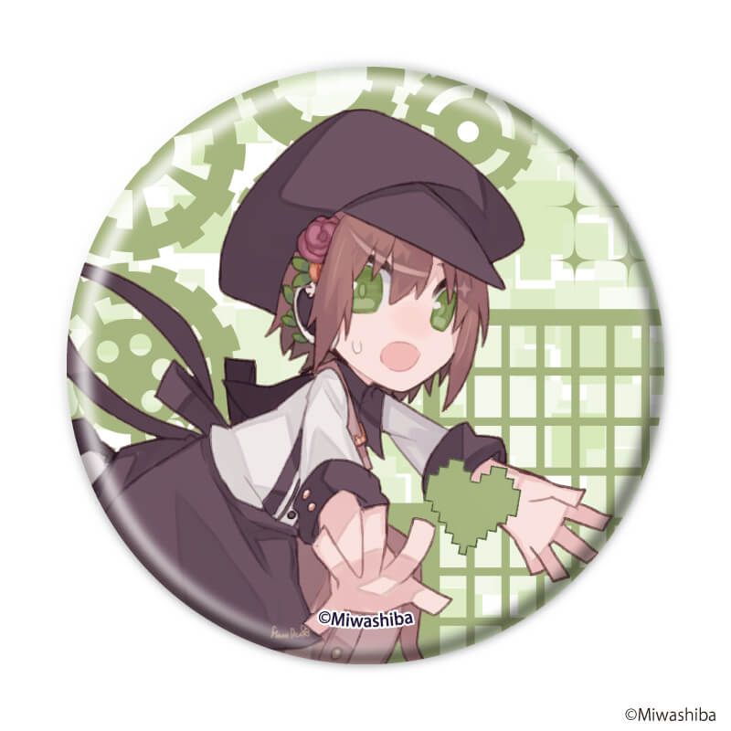 缶バッジ「1bitHeart」01/パーティードレスver. ブラインド(11種)(公式&描き下ろしイラスト)