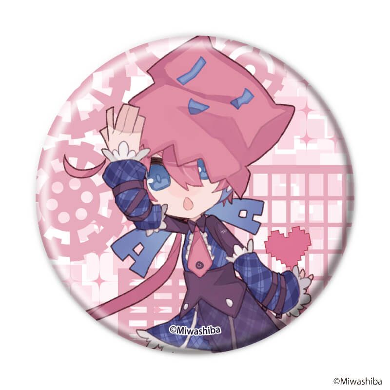 缶バッジ「1bitHeart」01/パーティードレスver. ブラインド(11種)(公式&描き下ろしイラスト)