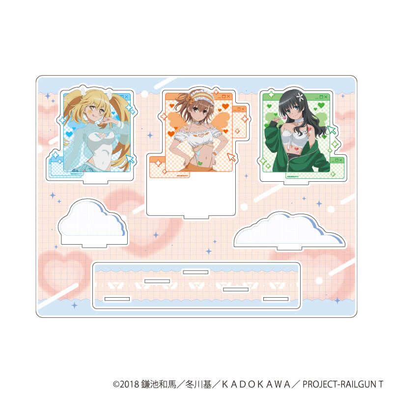 アクリルジオラマ「とある科学の超電磁砲Ｔ」02/集合デザイン(描き下ろしイラスト)