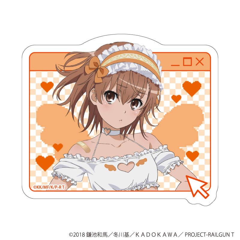 ダイカットスマホステッカー「とある科学の超電磁砲Ｔ」01/御坂美琴(描き下ろしイラスト)