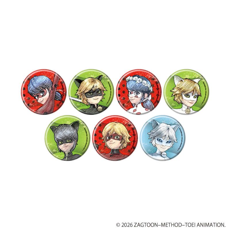 缶バッジ「ミラキュラス レディバグ＆シャノワール」09/ブラインド(7種