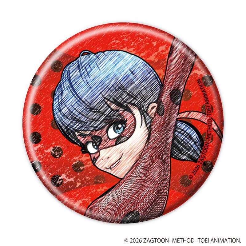 缶バッジ「ミラキュラス レディバグ＆シャノワール」09/コンプリートセット(全7種)(グラフアートスケッチイラスト)