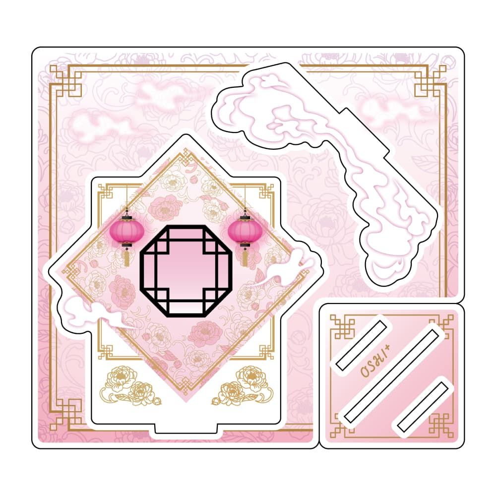 推し活背景ジオラマぷち47/中華風(ピンク)【推し活】