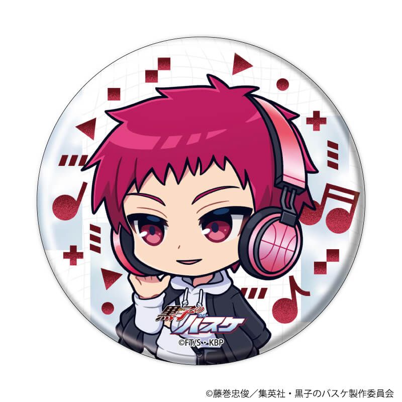 缶バッジ「黒子のバスケ」38/ヘッドフォンver. コンプリートセット(全10種)(ミニキャライラスト)