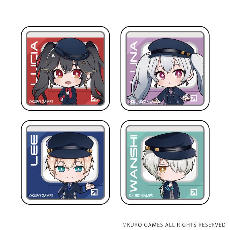 クリアステッカーミニ4種セット「パニシング：グレイレイヴン」01/集合(ミニキャライラスト)