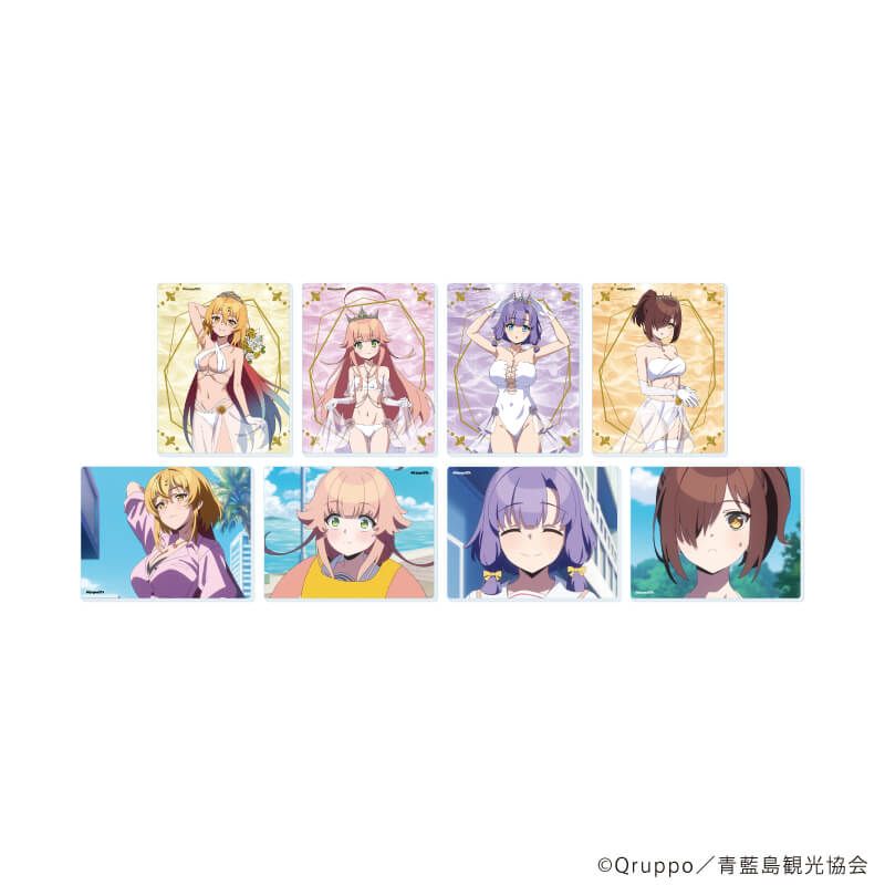 アクリルカード「ぬきたし THE ANIMATION」02/水着ウェディングver. コンプリートセット(全8種)(公式&描き下ろしイラスト)