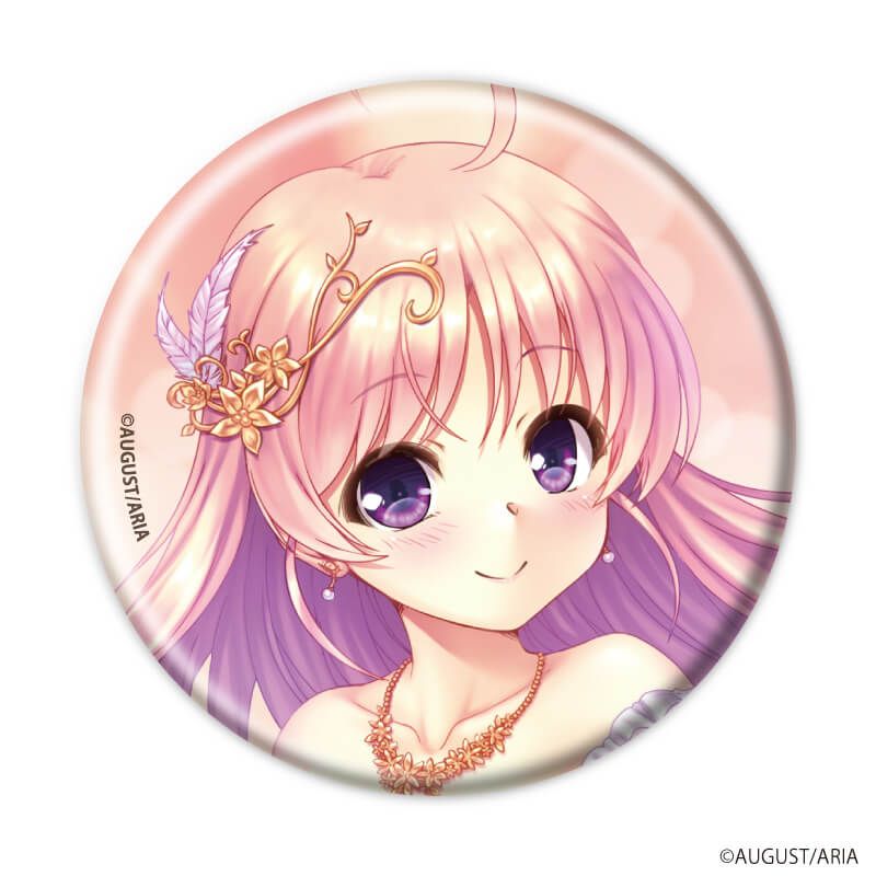 缶バッジ「穢翼のユースティア」01/ユースティア・アストレア パーティードレスver.(描き下ろしイラスト)