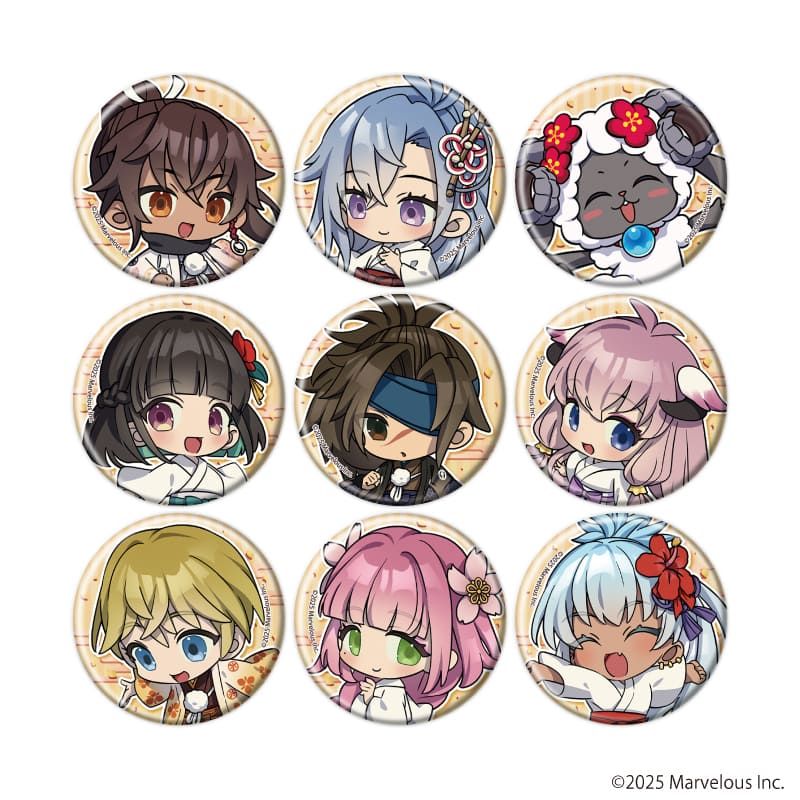 缶バッジ「龍の国 ルーンファクトリー」07/お正月ver. ブラインド(9種)(公式イラスト)