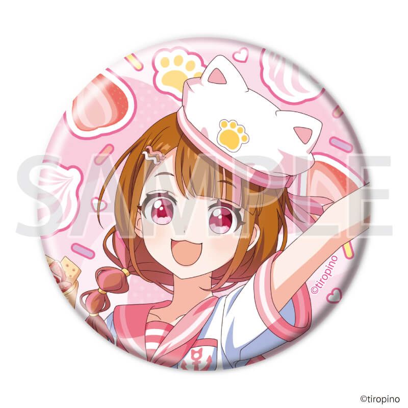 缶バッジ「ちろぴの」01/ブラインド マリンルック衣装ver.(6種)(描き下ろしイラスト)