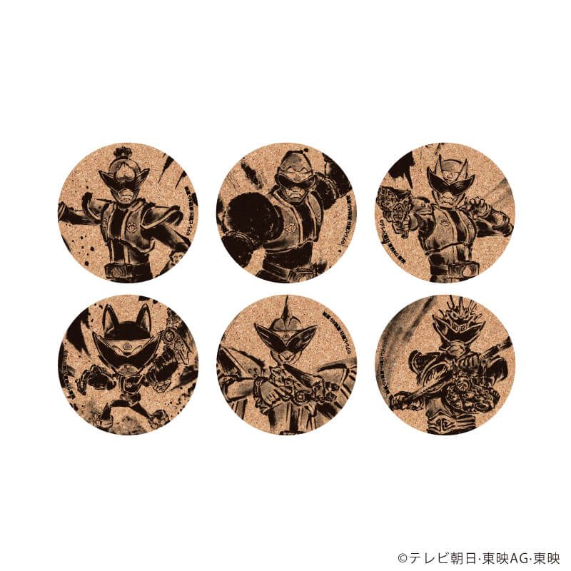 コルクコースター「暴太郎戦隊ドンブラザーズ」01/コンプリートセット(全6種)(描き起こしイラスト)