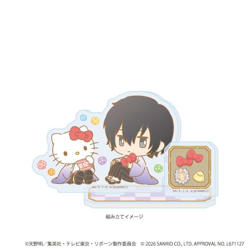 アクリルスタンドプレート「家庭教師ヒットマンREBORN!×SANRIO CHARACTERS」15/雲雀恭弥×ハローキティ(コラボイラスト)