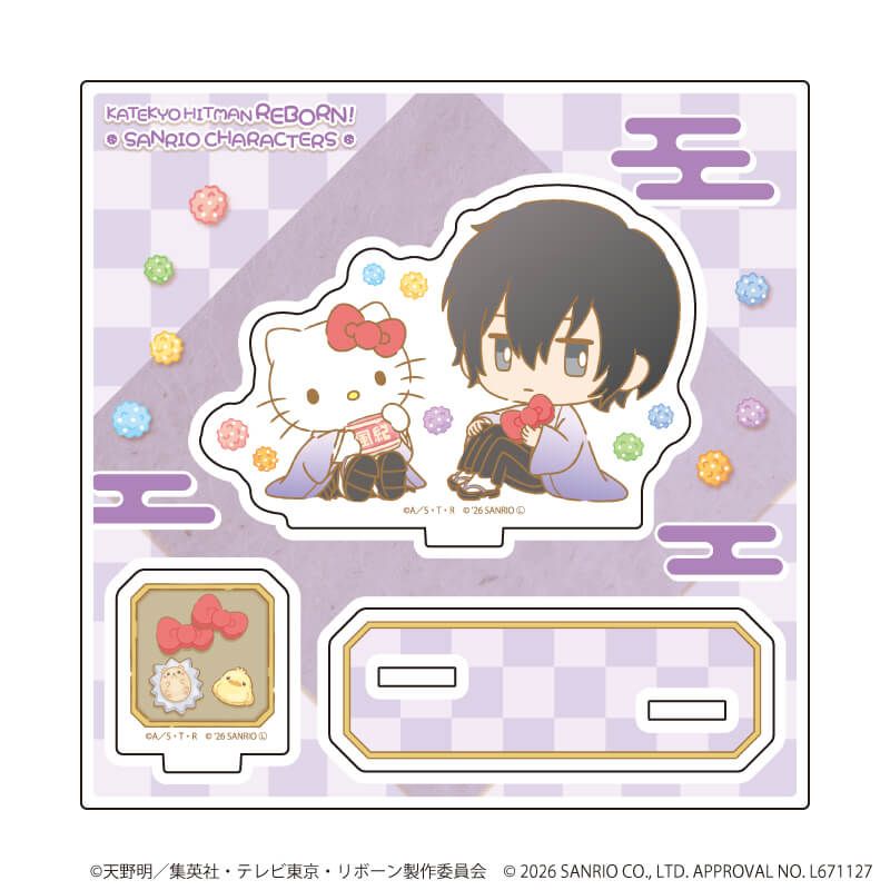 アクリルスタンドプレート「家庭教師ヒットマンREBORN!×SANRIO CHARACTERS」15/雲雀恭弥×ハローキティ(コラボイラスト)