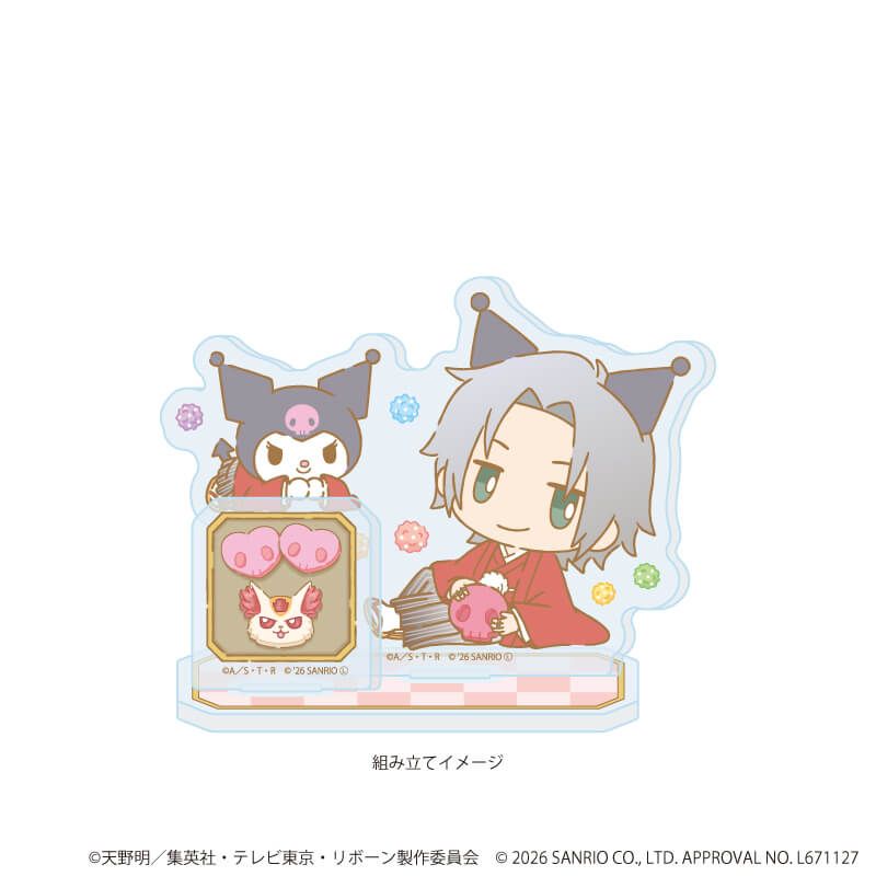 アクリルスタンドプレート「家庭教師ヒットマンREBORN!×SANRIO CHARACTERS」13/獄寺隼人×クロミ(コラボイラスト)