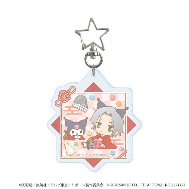 星型ナスカンアクリルキーホルダー「家庭教師ヒットマンREBORN!×SANRIO CHARACTERS」01/コンプリートセット(全10種)(コラボイラスト)
