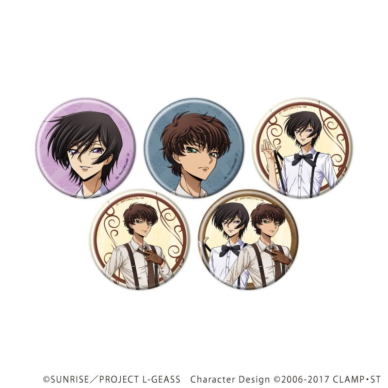 缶バッジ「コードギアス 反逆のルルーシュ」03/コンプリートセット(全5種)(描き下ろしイラスト)