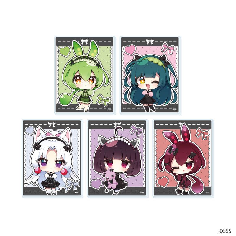 アクリルカード「東北ずん子・ずんだもんプロジェクト」01/コンプリートセット(全5種)(ミニキャライラスト)