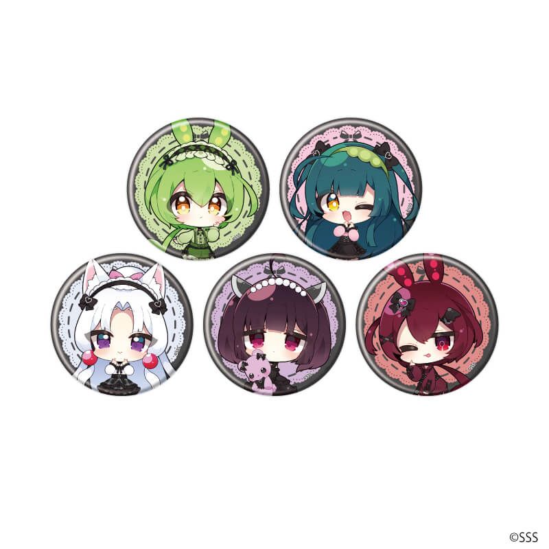 缶バッジ「東北ずん子・ずんだもんプロジェクト」01/コンプリートセット(全5種)(ミニキャライラスト)