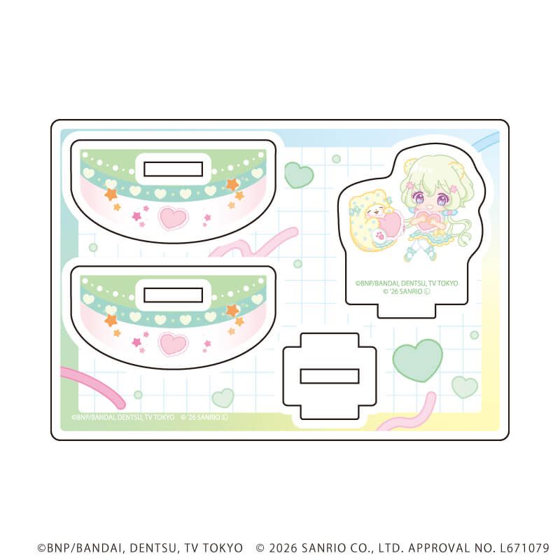 ゆらゆらアクリルスタンド「アイカツスターズ！×サンリオキャラクターズ」10/双葉アリア×まるもふびより(コラボイラスト(ミニキャラ))
