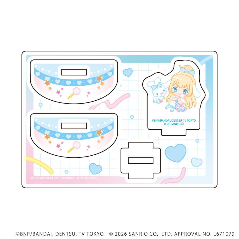 ゆらゆらアクリルスタンド「アイカツスターズ！×サンリオキャラクターズ」07/白鳥ひめ×シナモロール(コラボイラスト(ミニキャラ))