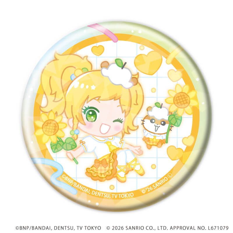 ホログラム缶バッジ(57mm)「アイカツスターズ！×サンリオキャラクターズ」04/コンプリートセット(全10種)(コラボイラスト(ミニキャラ))