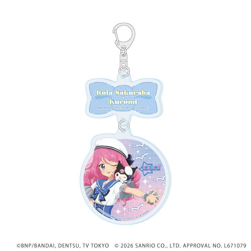 連結アクリルキーホルダー「アイカツスターズ！×サンリオキャラクターズ」02/桜庭ローラ×クロミ(コラボイラスト(等身))