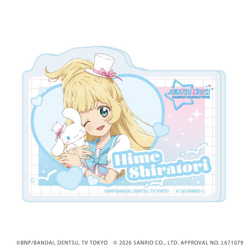 アクリルプレートバッジ「アイカツスターズ！×サンリオキャラクターズ」01/コンプリートセット(全5種)(コラボイラスト(等身))