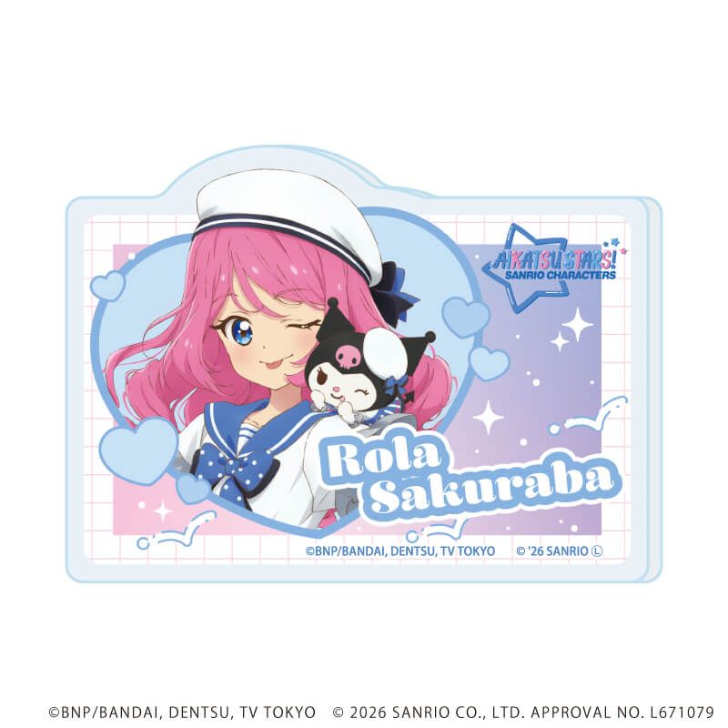 アクリルプレートバッジ「アイカツスターズ！×サンリオキャラクターズ」01/トレーディング(5種)(コラボイラスト(等身))