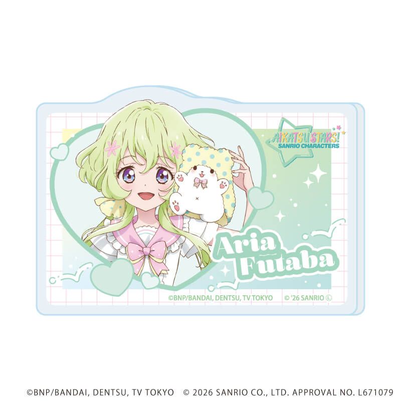 アクリルプレートバッジ「アイカツスターズ！×サンリオキャラクターズ」01/トレーディング(5種)(コラボイラスト(等身))