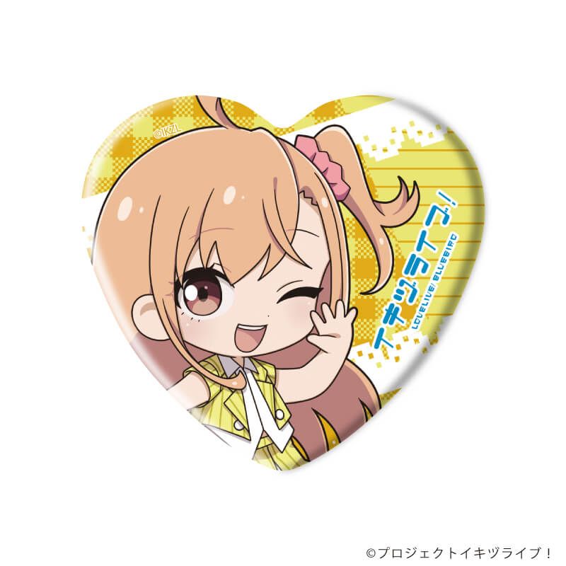 ハート型缶バッジ「イキヅライブ！ LOVELIVE! BLUEBIRD」03/トレーディング(10種)(ミニキャライラスト)