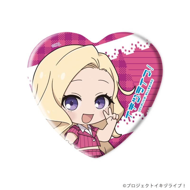 ハート型缶バッジ「イキヅライブ！ LOVELIVE! BLUEBIRD」03/トレーディング(10種)(ミニキャライラスト)